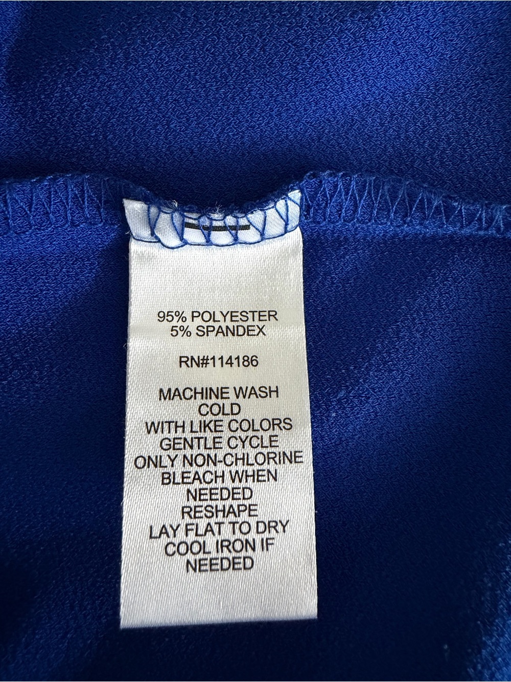 89th & Madison Royal Blue Ruffle Shoulder Button Tee Size M - Picture 5 of 5